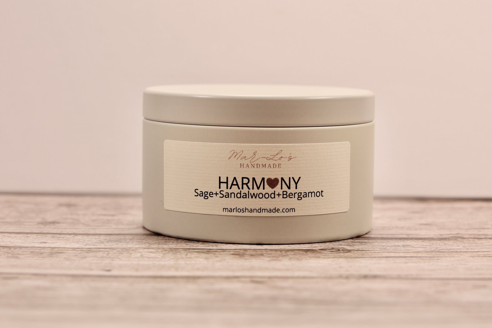 Harmony-Sage, Bergamot, Sandalwood wooden wick candle