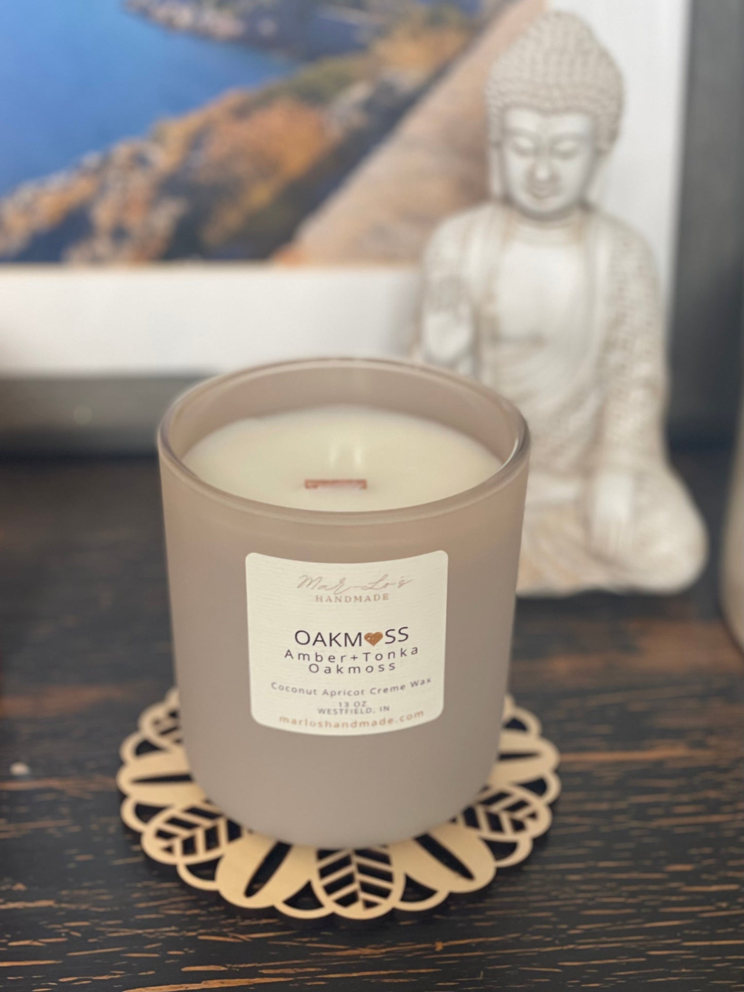 Candle Coaster-Leaf Pattern