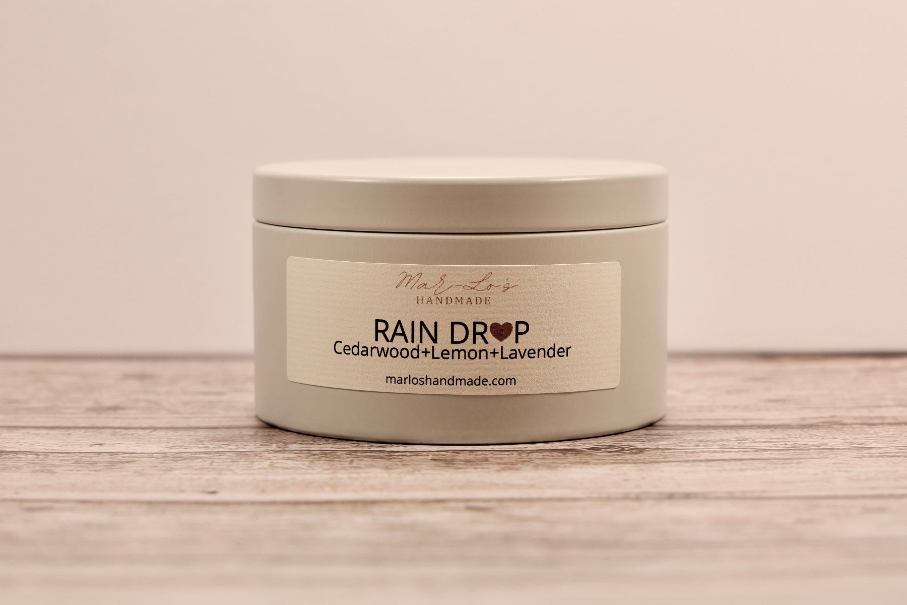 Rain Drop-Cedar Wood, Lemon, Lavender wooden wick candle with Coconut Apricot Wax