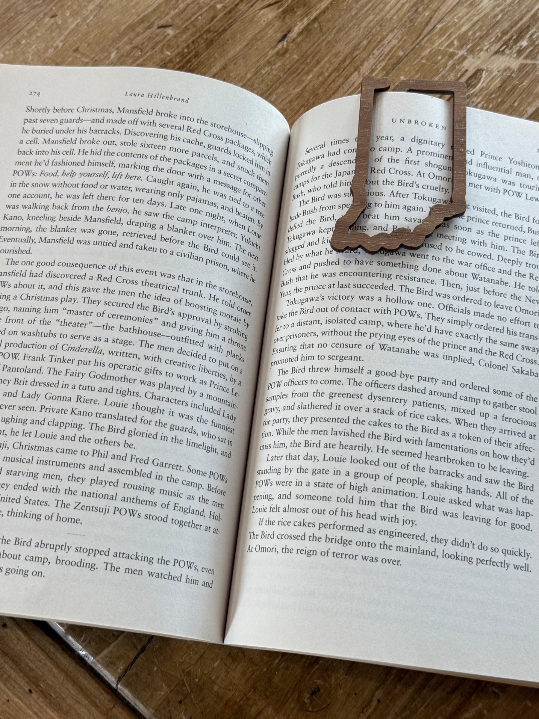 State of Indiana Wooden Bookmark