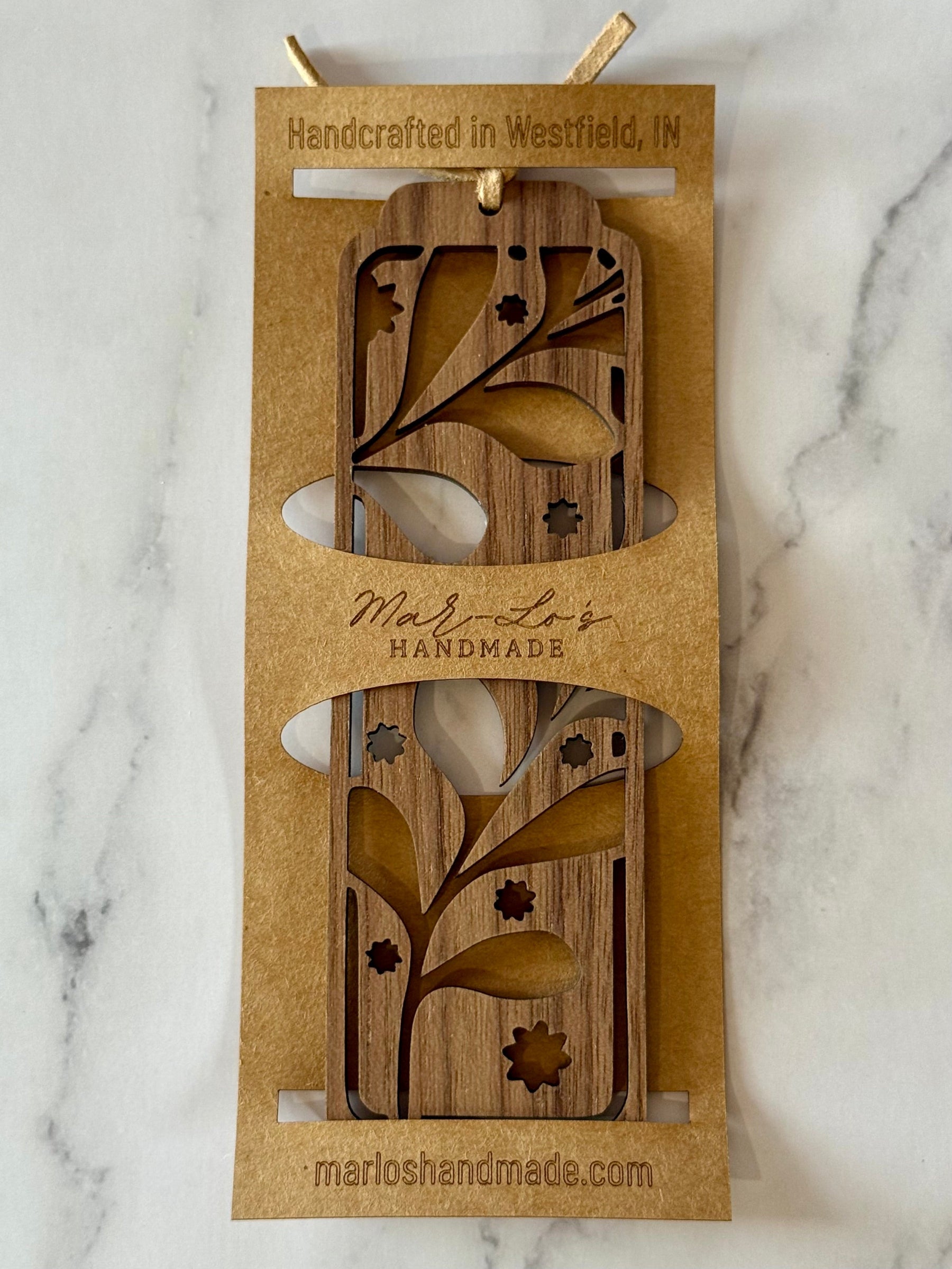 Wooden Leaf Bookmark