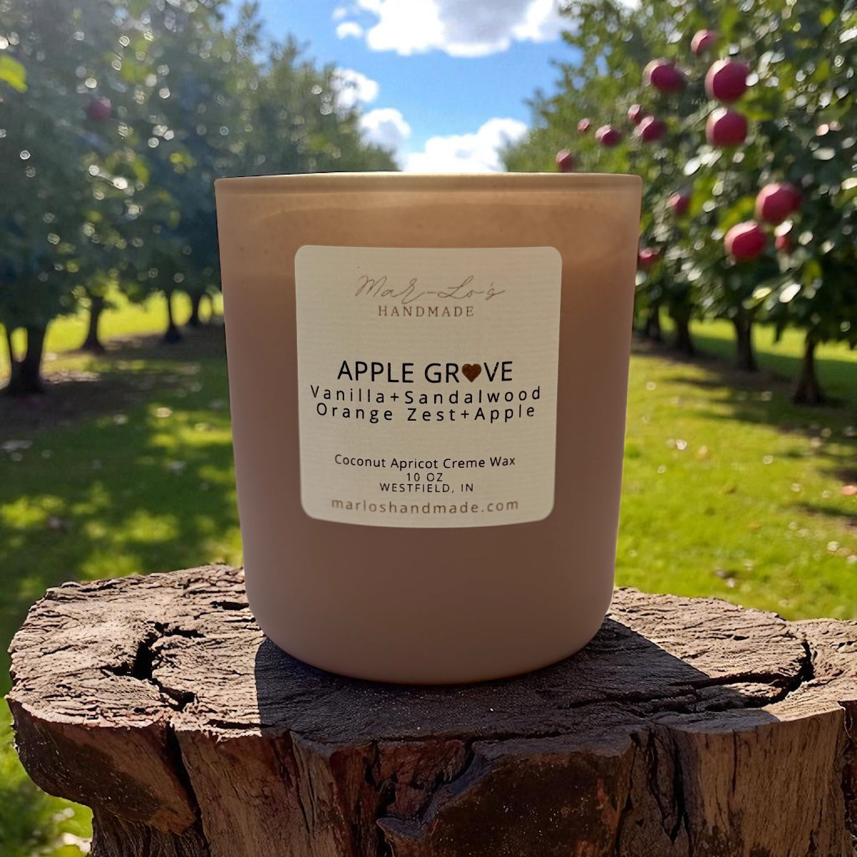 Apple Grove Candle with wooden wick