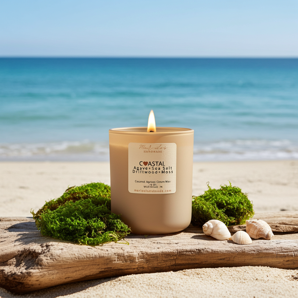 Coastal — A Clean, Fresh Sea Salt & Driftwood Candle - Mar-Lo's Handmade