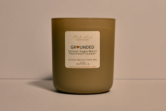 Grounded Candle | Salted Sage & Cedarwood Scent