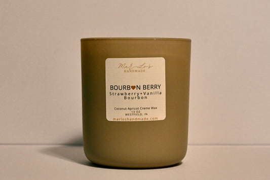 Bourbon Berry Candle | Strawberry, Bourbon & Vanilla Scent - Mar-Lo's Handmade