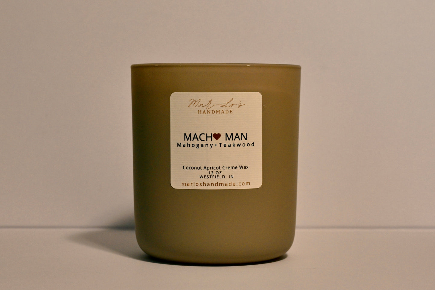 Macho Man Candle | Warm Wood & Musk Scent - Mar-Lo's Handmade