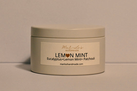 Lemon Mint — A Fresh Citrus & Eucalyptus Candle (5 oz) - Mar-Lo's Handmade