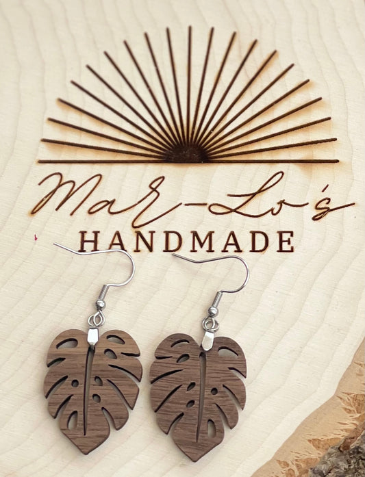 Monstera Leaf Earrings