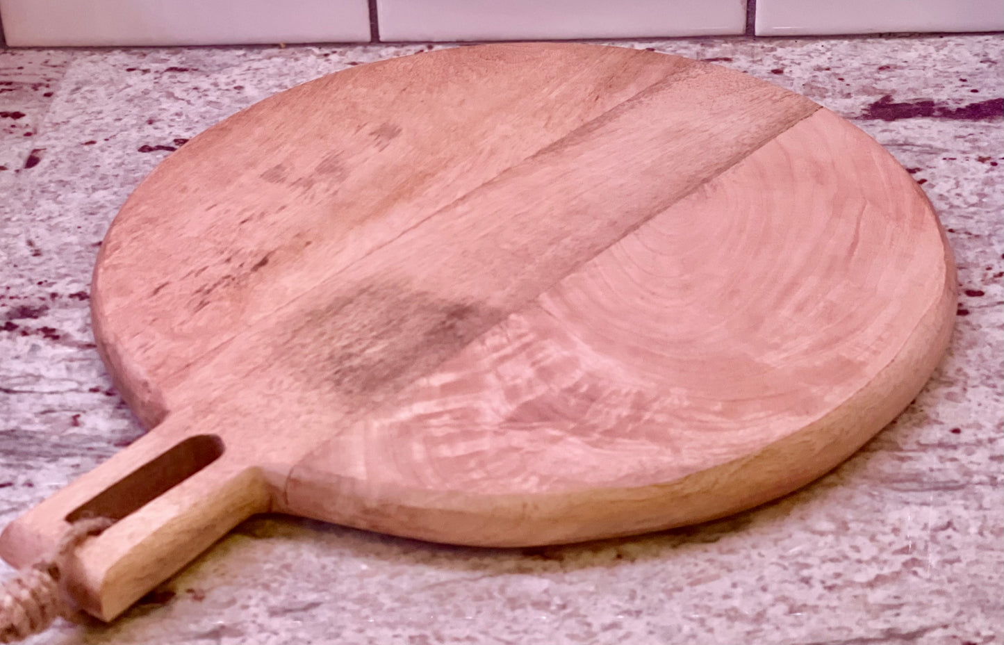 Personalized Circle Wood Acacia Cutting Board (11 ¼ in Diameter)