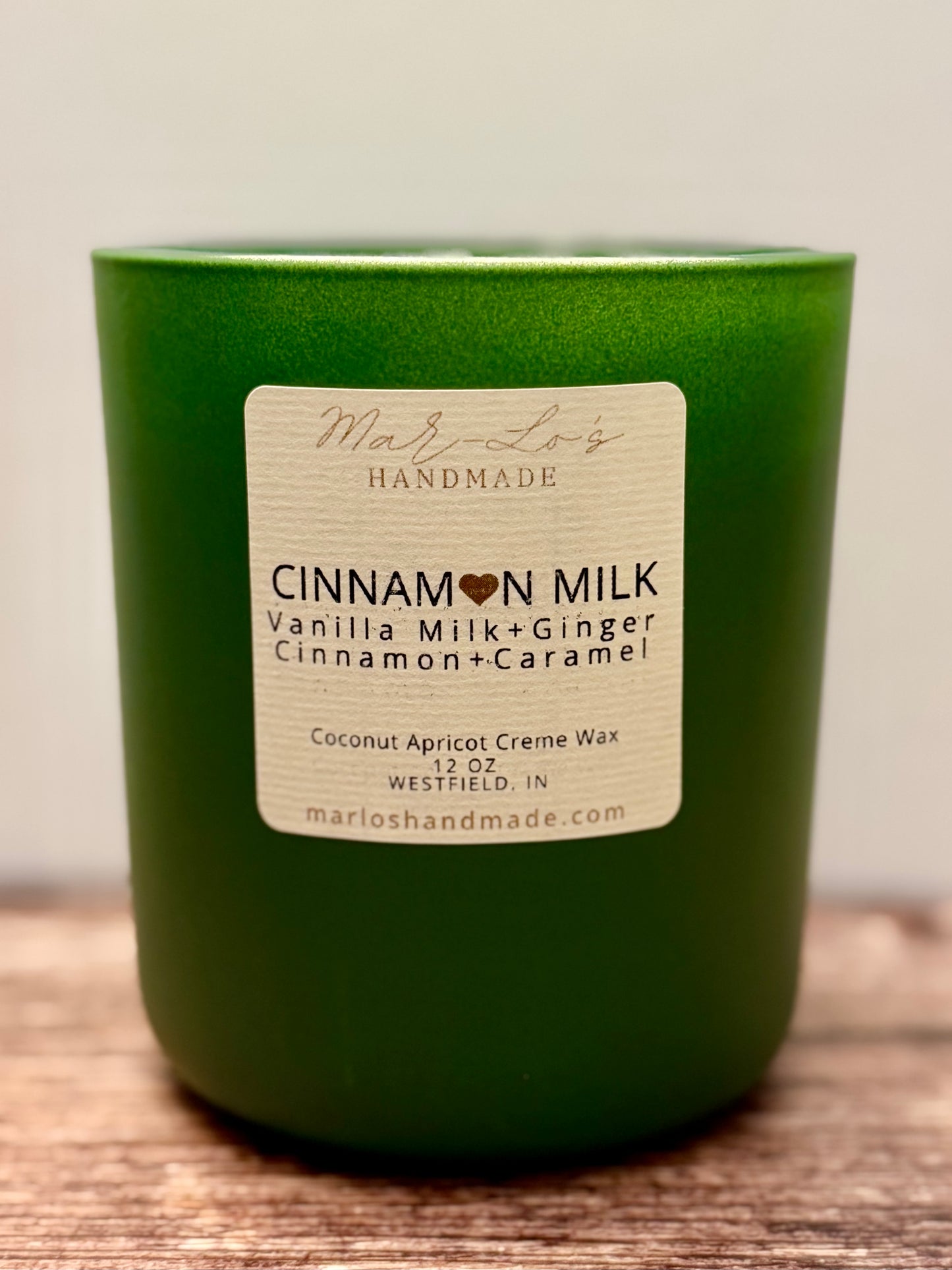 Cinnamon Milk Candle – Warm Cinnamon, Pastry & Vanilla Milk Scent | Clean Coconut Apricot Wax + Wooden Wick