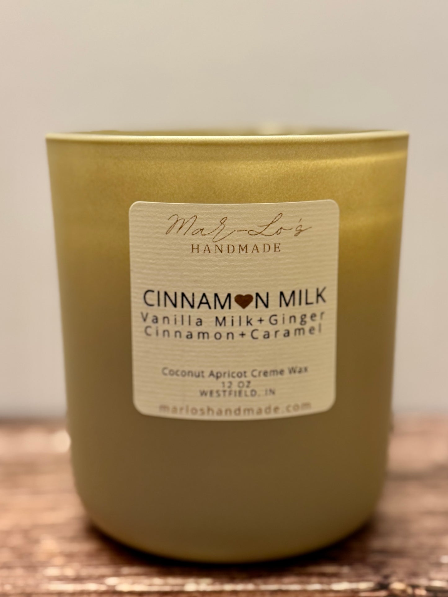 Cinnamon Milk Candle – Warm Cinnamon, Pastry & Vanilla Milk Scent | Clean Coconut Apricot Wax + Wooden Wick