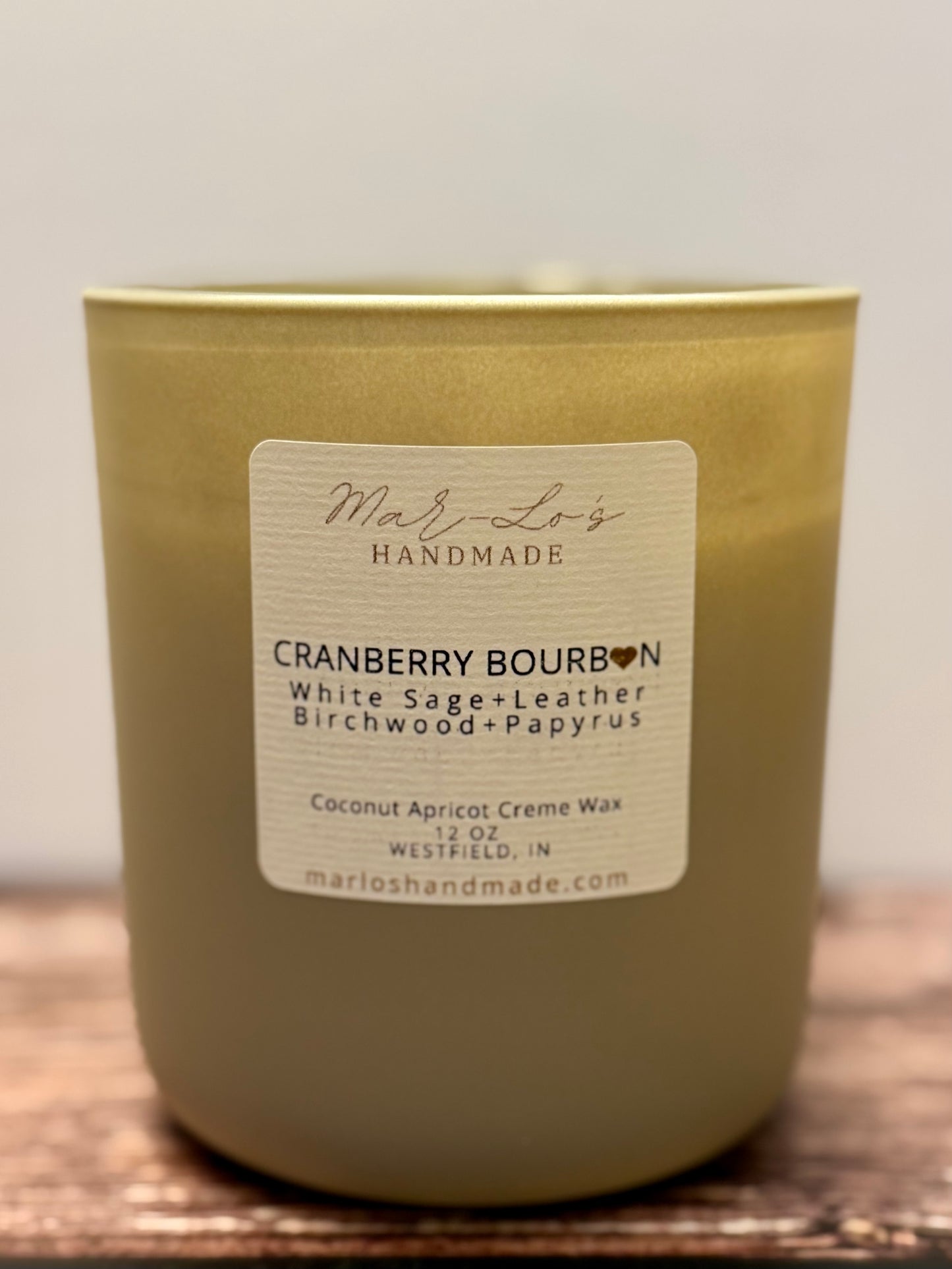 Cranberry Bourbon Candle – Festive Cranberry & Bourbon Scent | Clean Coconut Apricot Wax + Wooden Wick